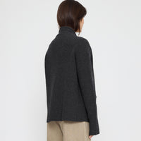 Pocket Ribbed Cardigan - FW26 - Charcoal