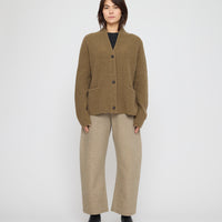 Pocket Ribbed Cardigan - FW26 - Toffee