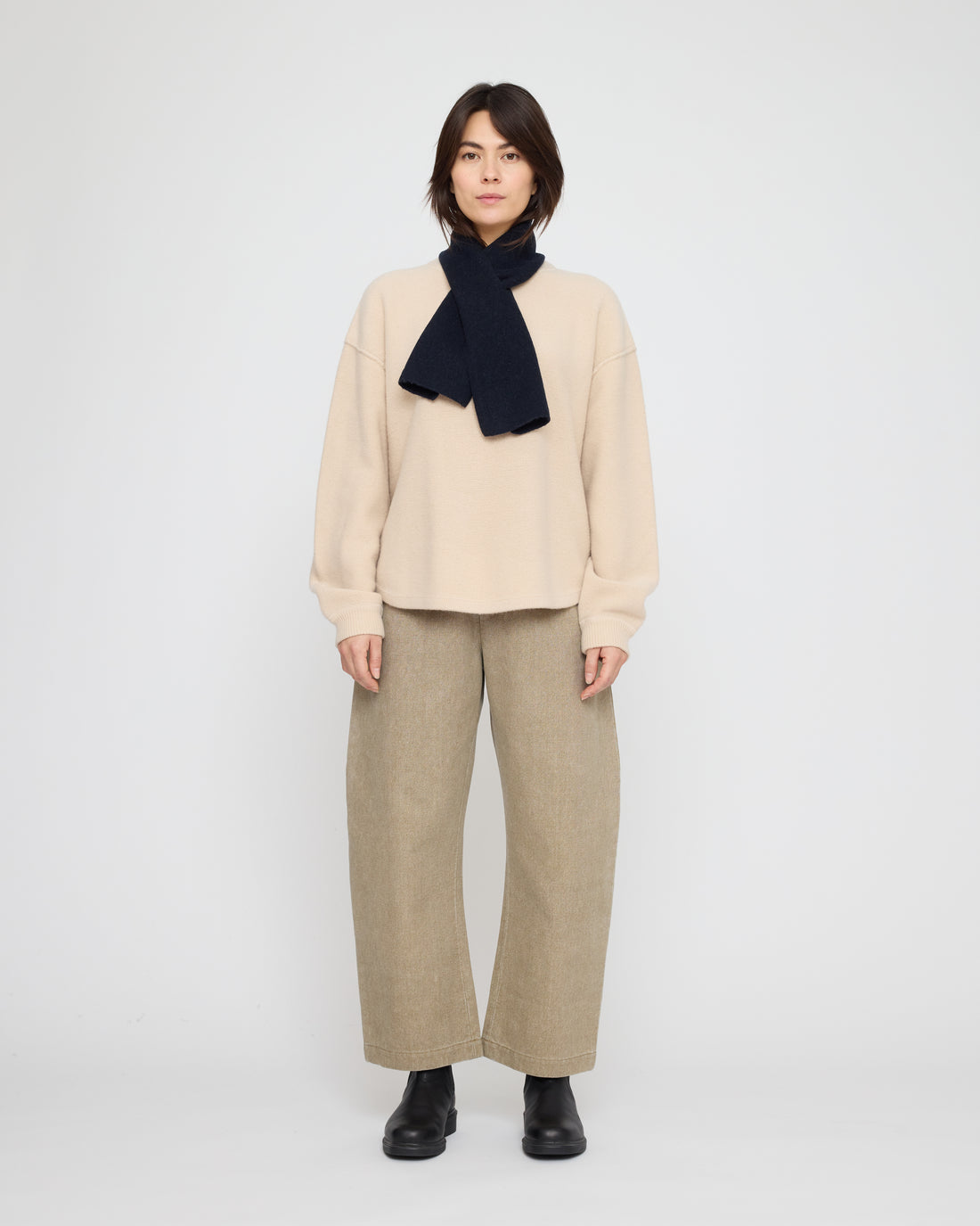 Cross Scarf - FW26 - Navy Black