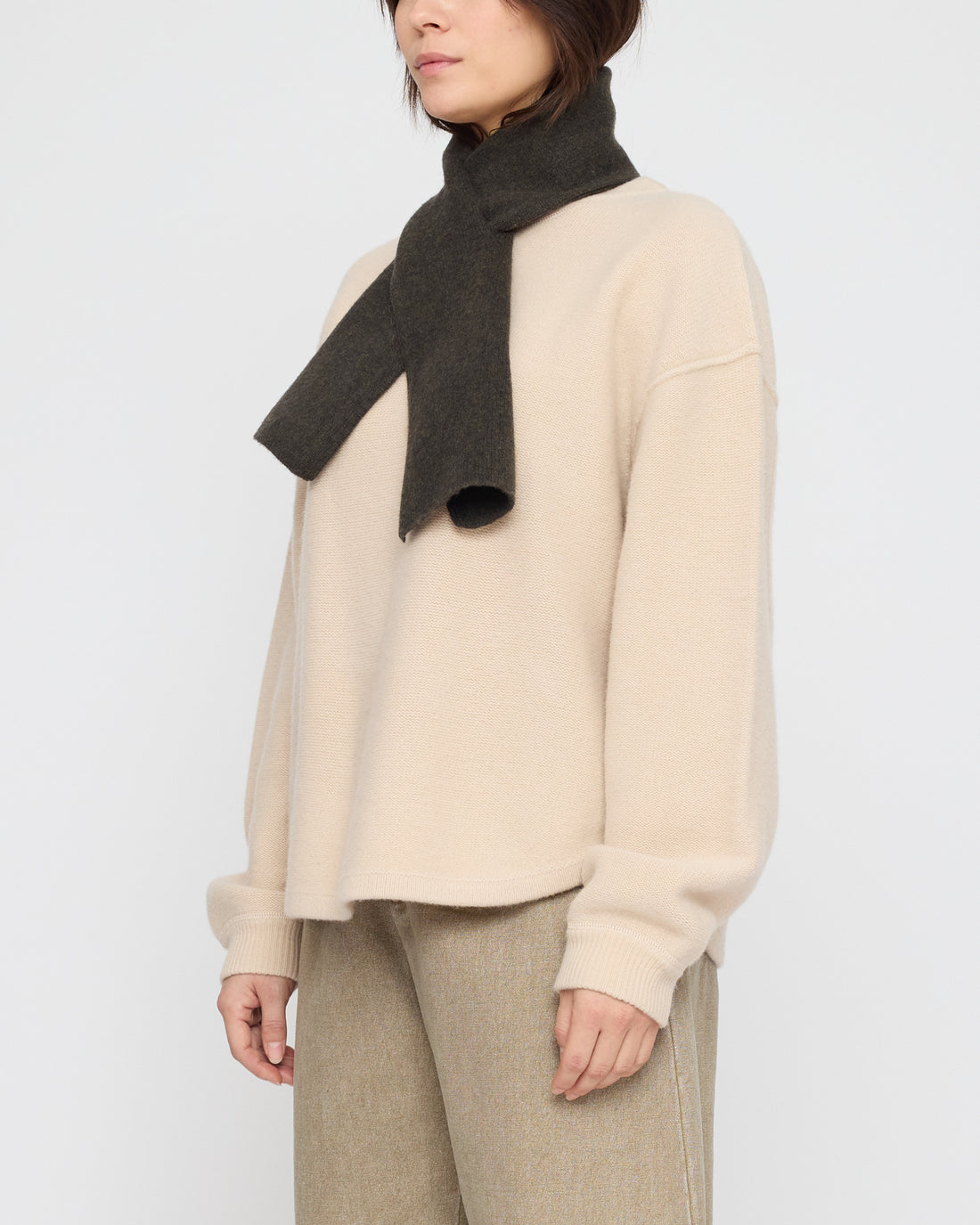 Cross Scarf - FW26 - Olive Brown
