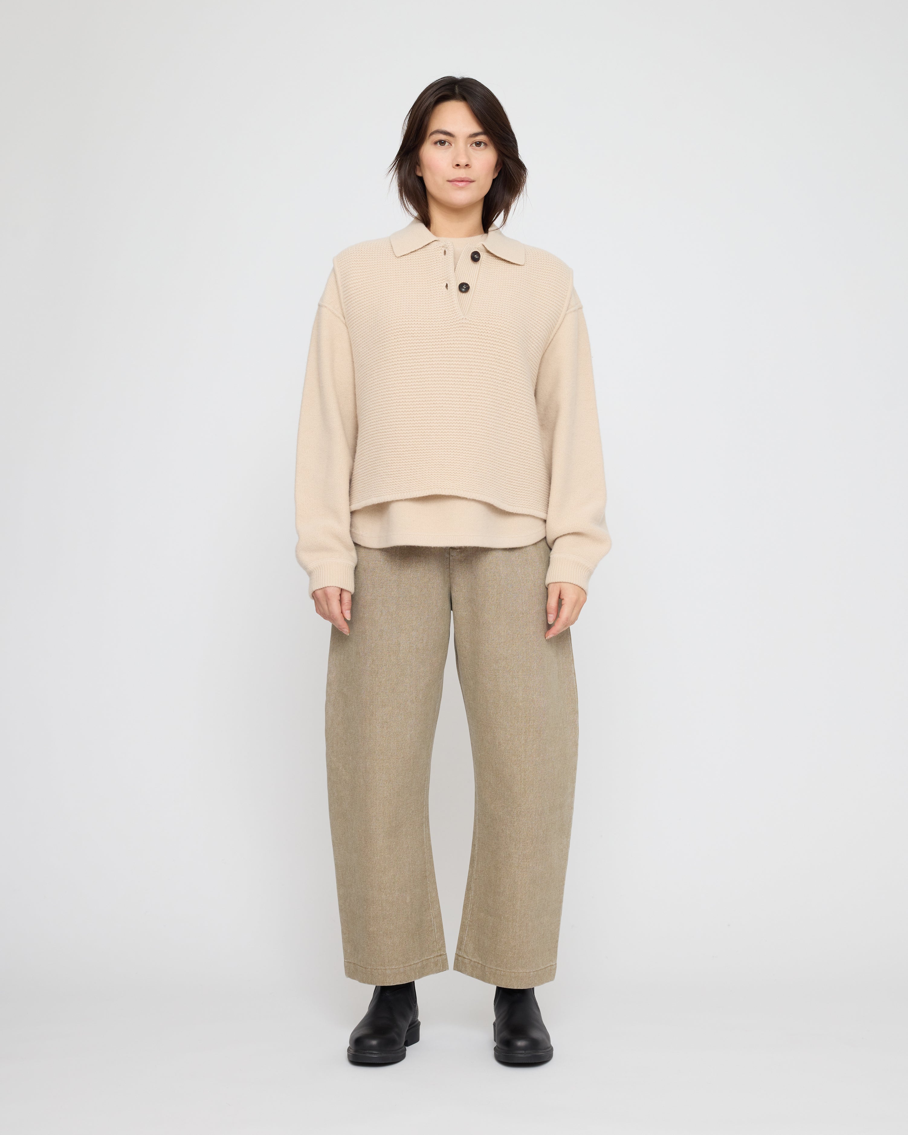 Polo Vest Pullover - FW26 - Off-White