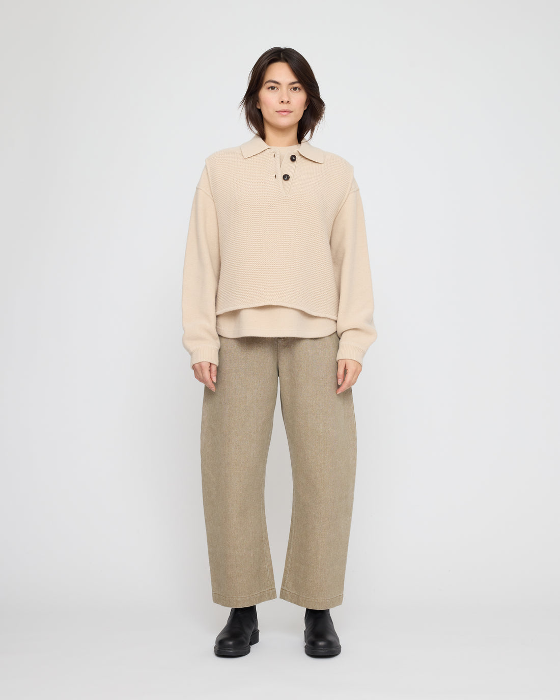 Polo Vest Pullover - FW26 - Off-White