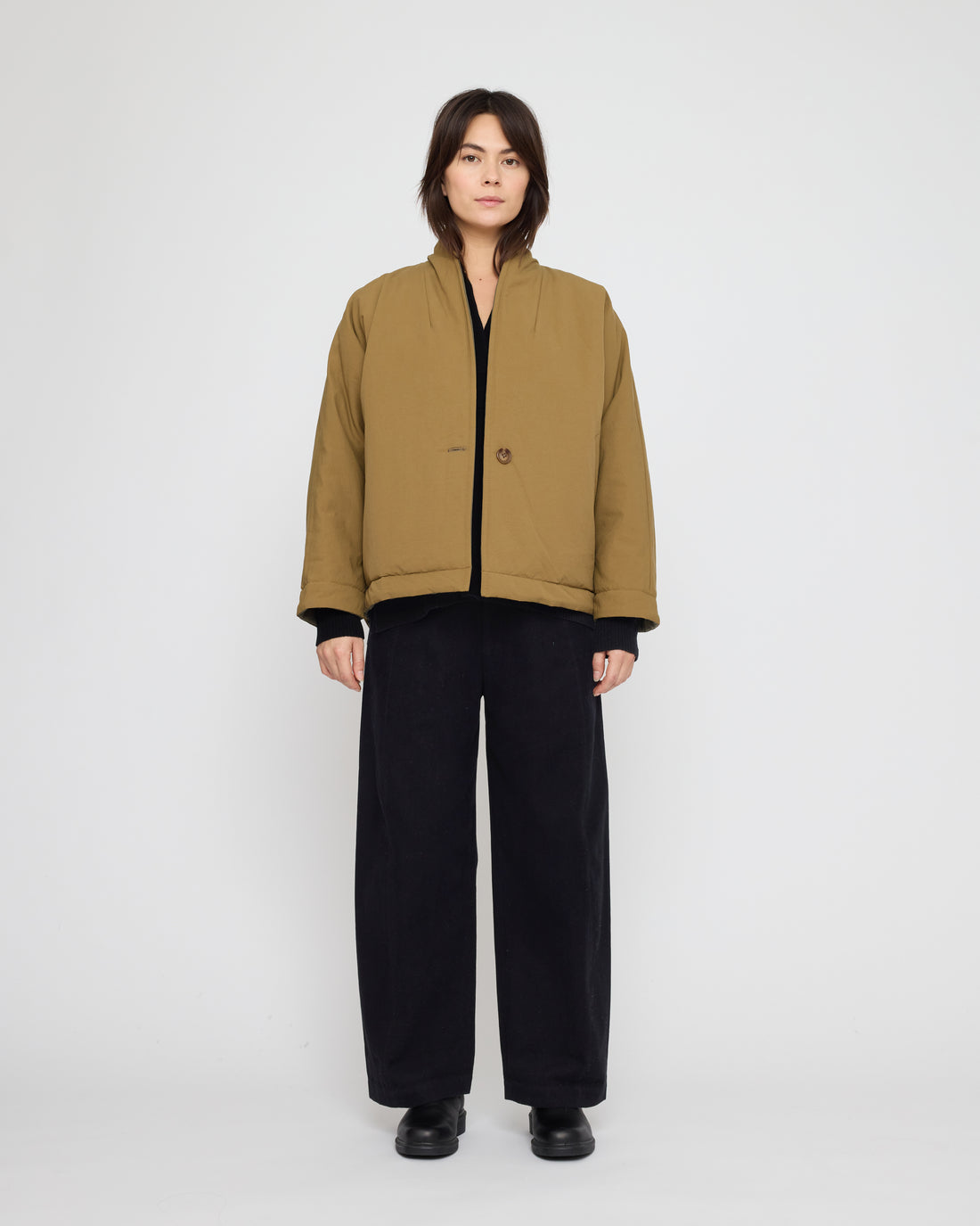 Reversible Padded Blazer - FW26 - Charcoal & Tan