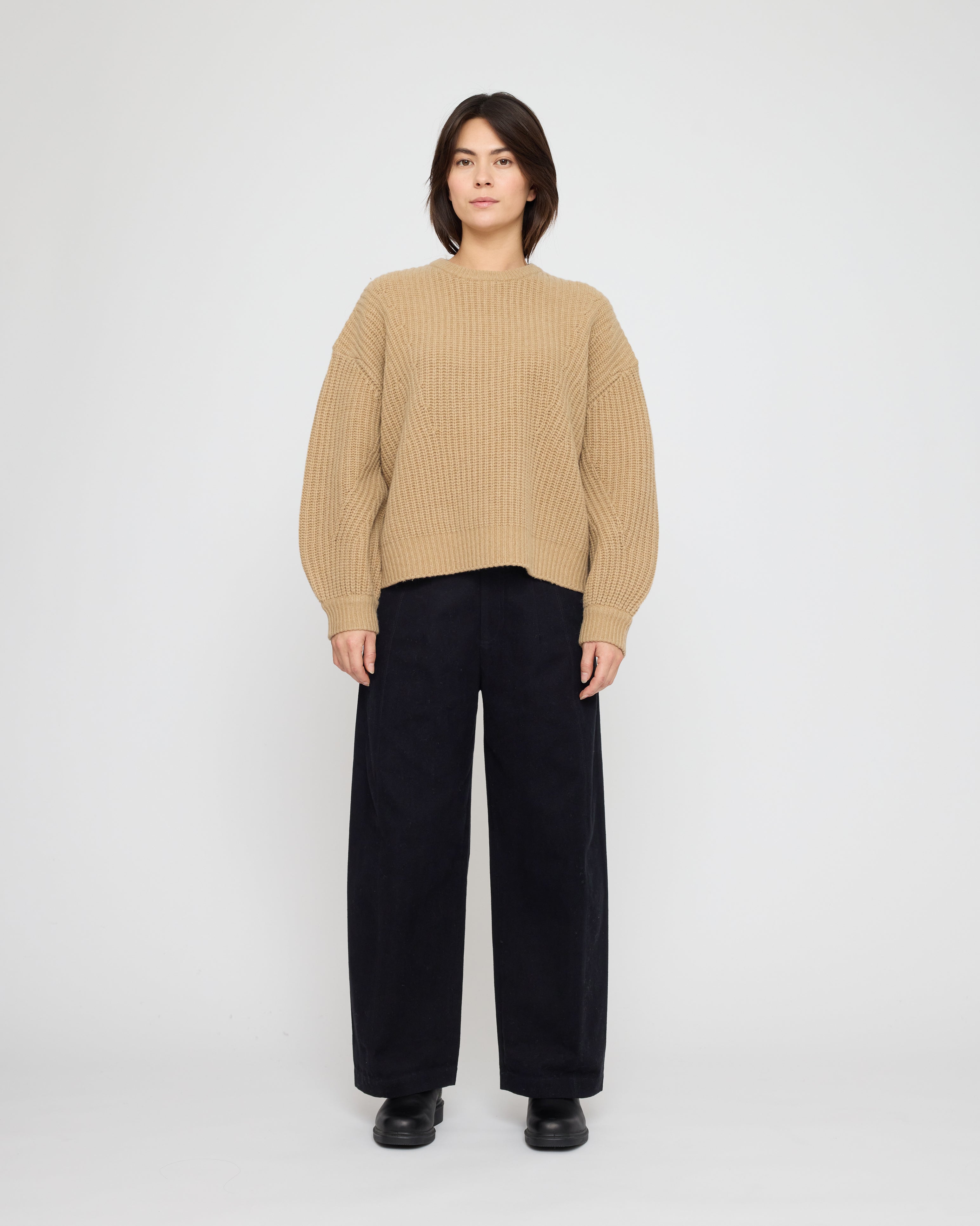 Chunky Poet Sleeves Sweater - FW26 - Caramel