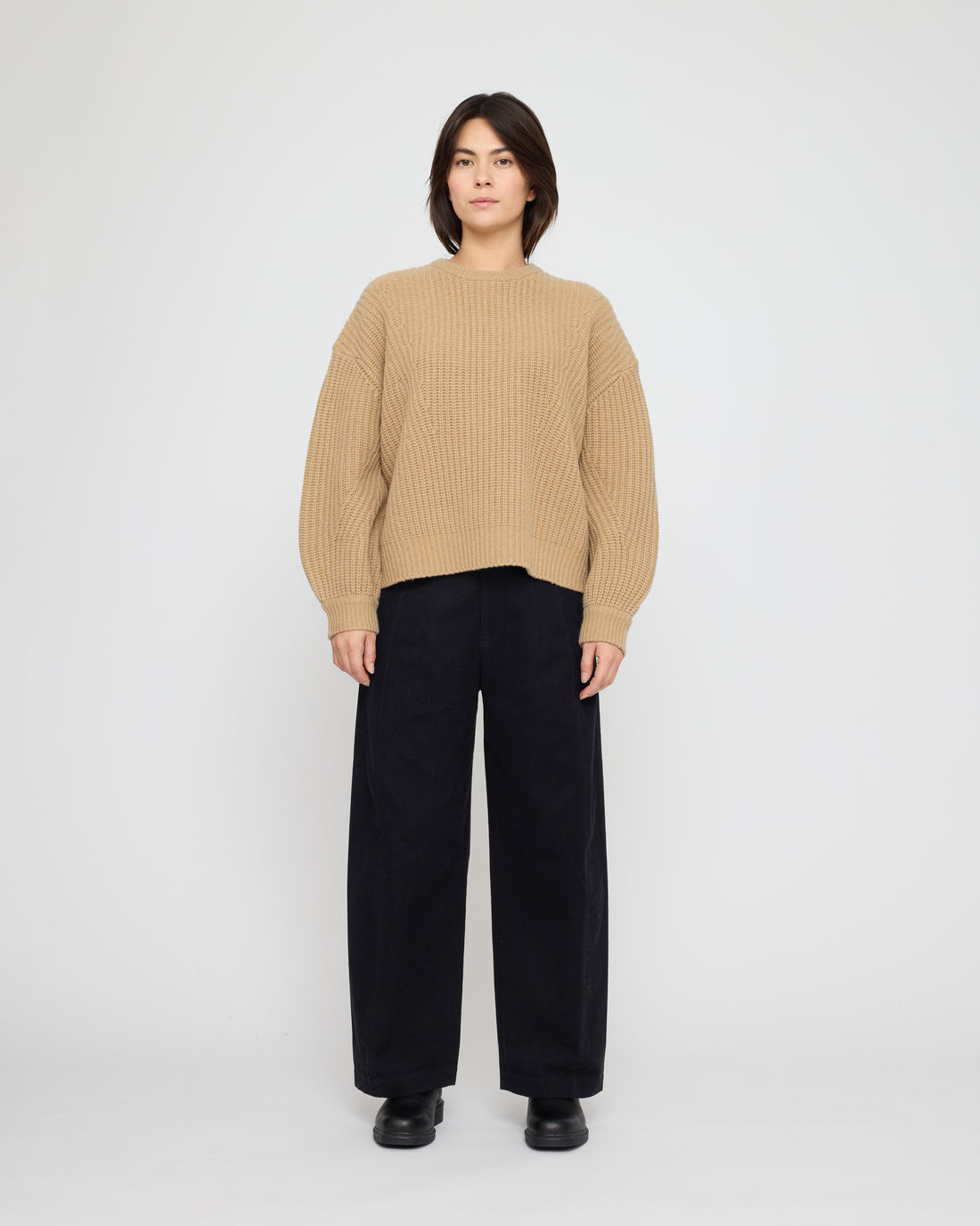Chunky Poet Sleeves Sweater - FW26 - Caramel