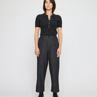 Drop-Crotch Trouser - Soft Denim Edition - FW26 - Black