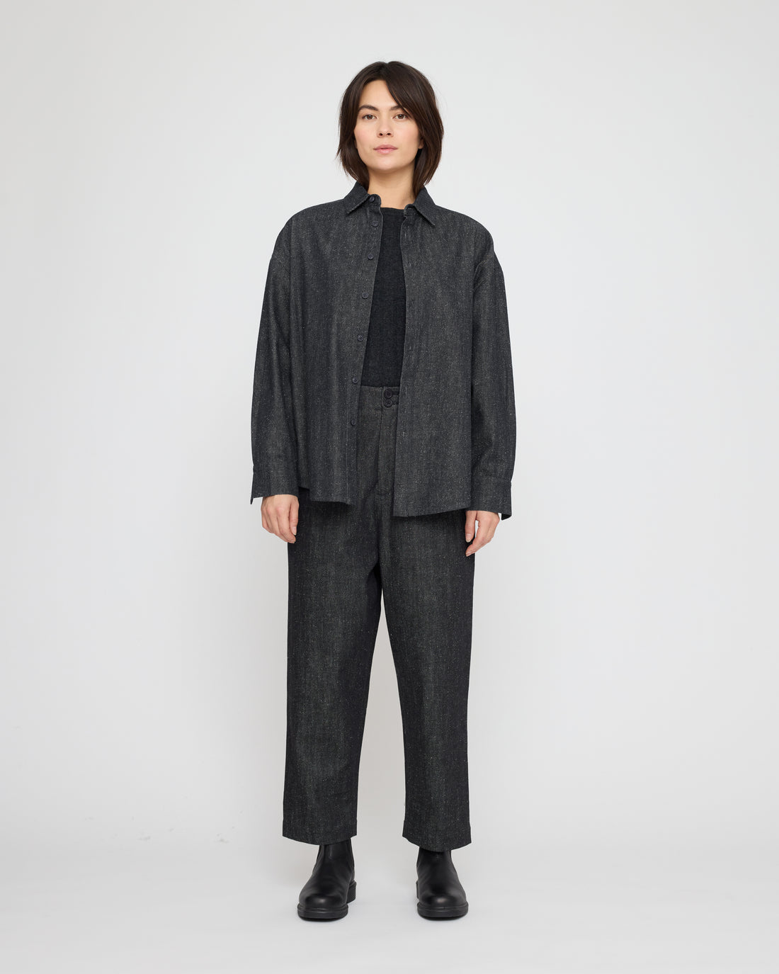 Unisex Dolman Shirt - Soft Denim Edition - FW26 - Black