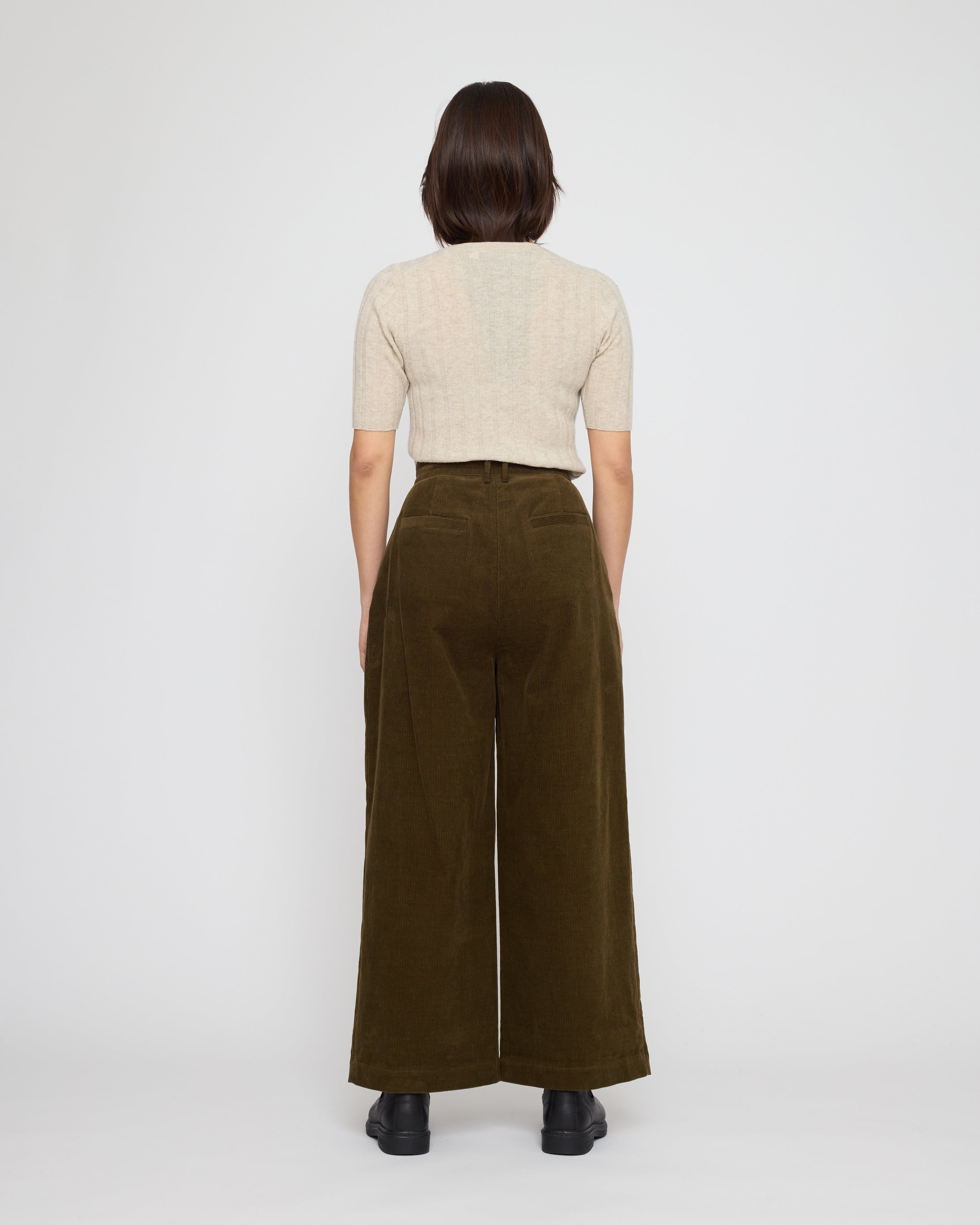 Ribbed Short Sleeves - FW26 - Sand Beige