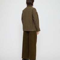 Panel Pockets Shirt Jacket - Waxed Edition - FW26 - Olive Brown