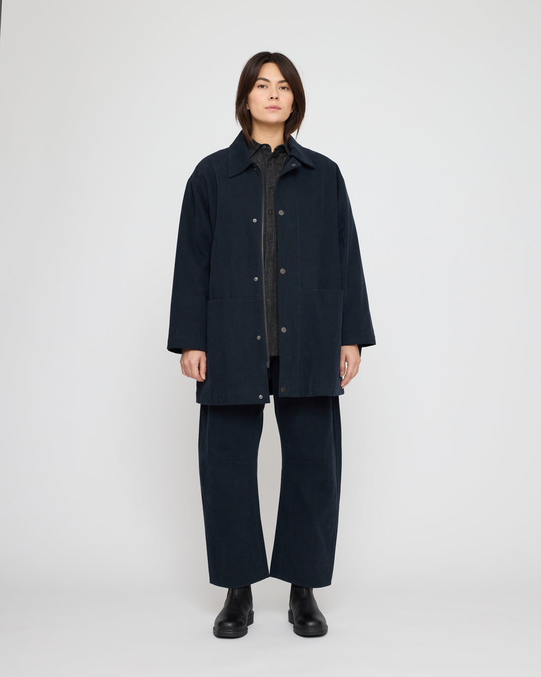 Mid-Length Chore Coat - FW26 - Navy