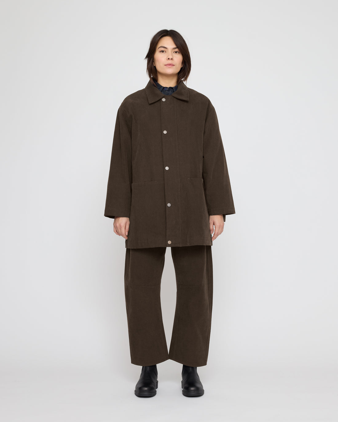 Mid-Length Chore Coat - FW26 - Taupe Brown