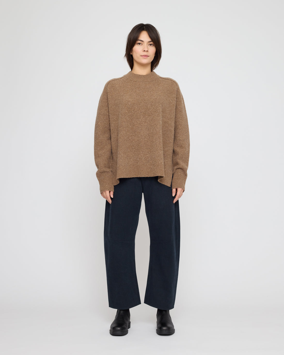Roll Seam Sweater - FW26 - Speckle Clay