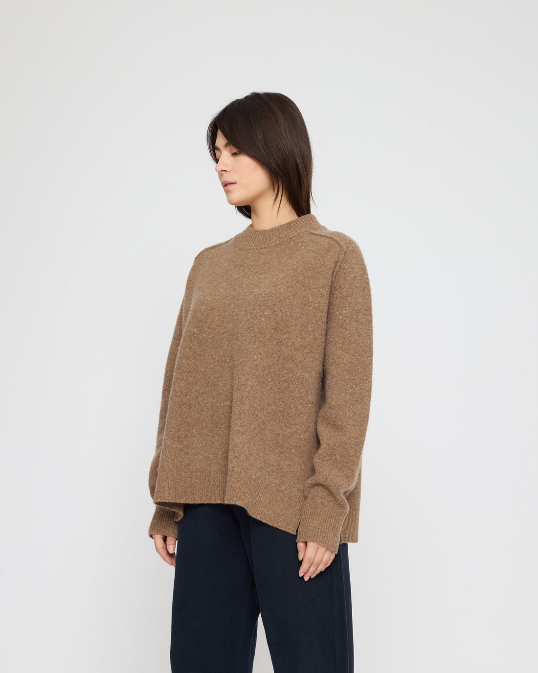 Roll Seam Sweater - FW26 - Speckle Clay