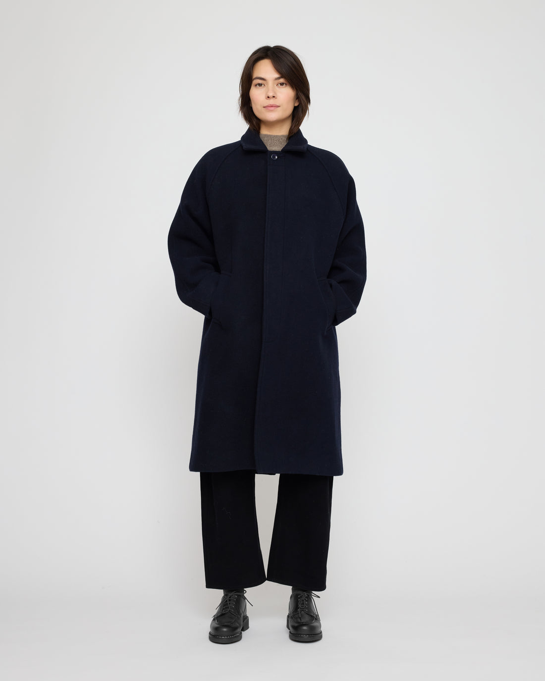 Signature Wool Duster - Navy