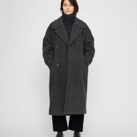 Double Breasted Wool Coat - FW26 - Charcoal Gray