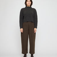 Signature Ribbed Mockneck - Yak Edition - Charcoal