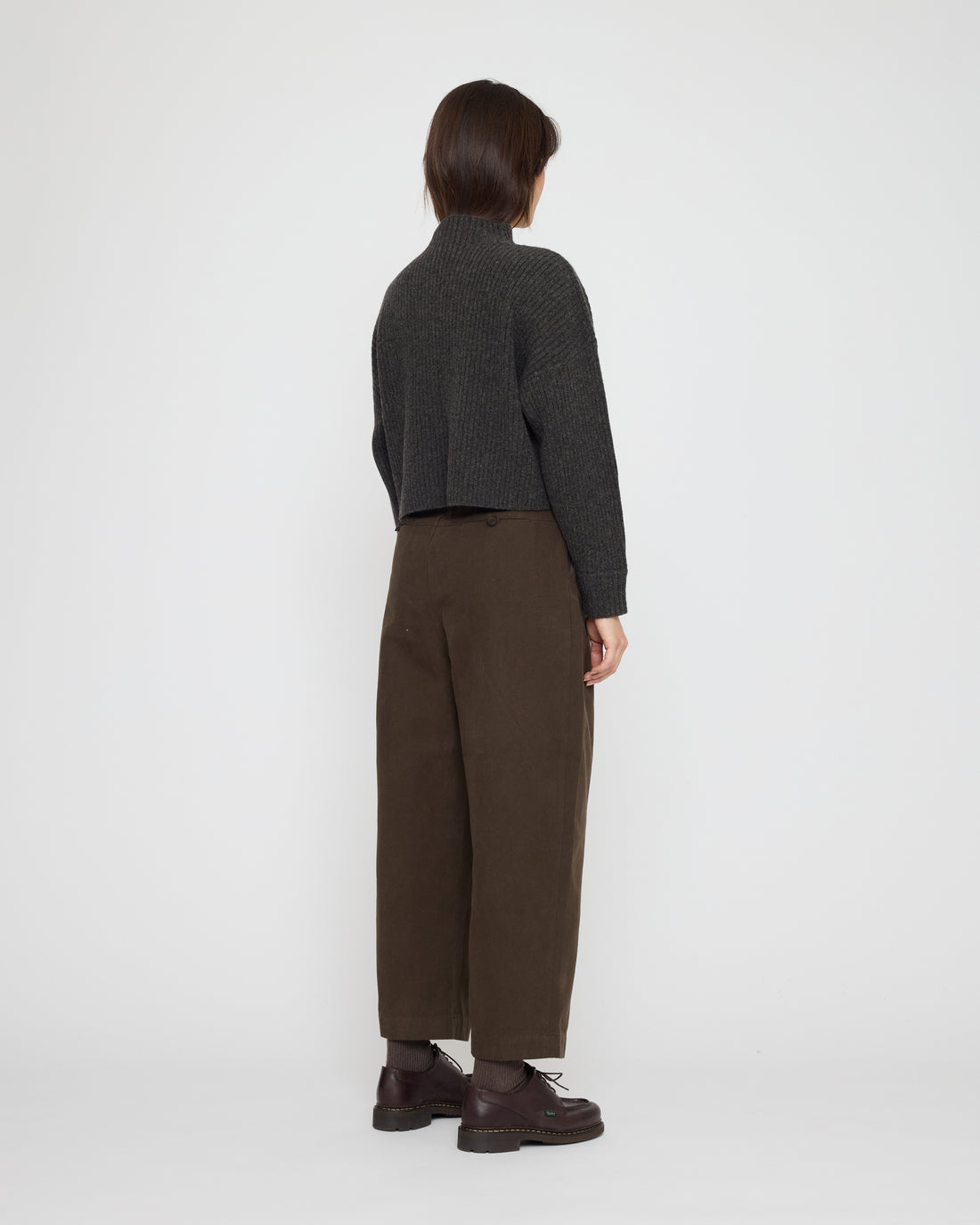 Signature Ribbed Mockneck - Yak Edition - Charcoal