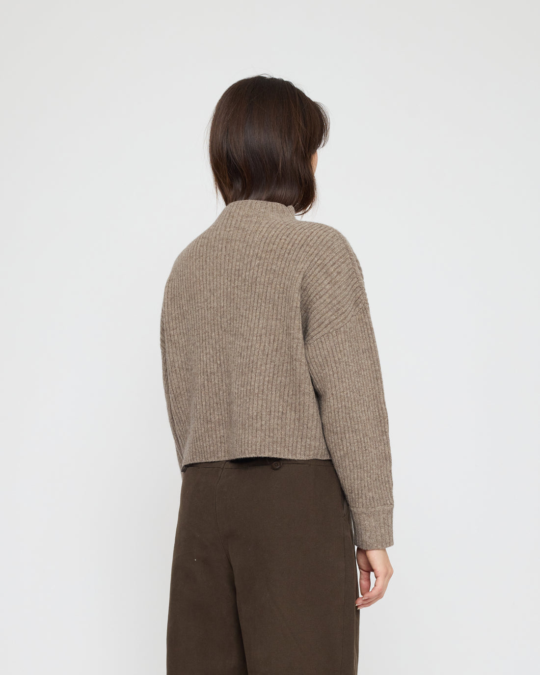 Signature Ribbed Mockneck - Yak Edition - Taupe