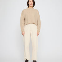 Signature Relaxed Mockneck - Yak Edition - Almond