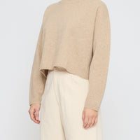Signature Relaxed Mockneck - Yak Edition - Almond