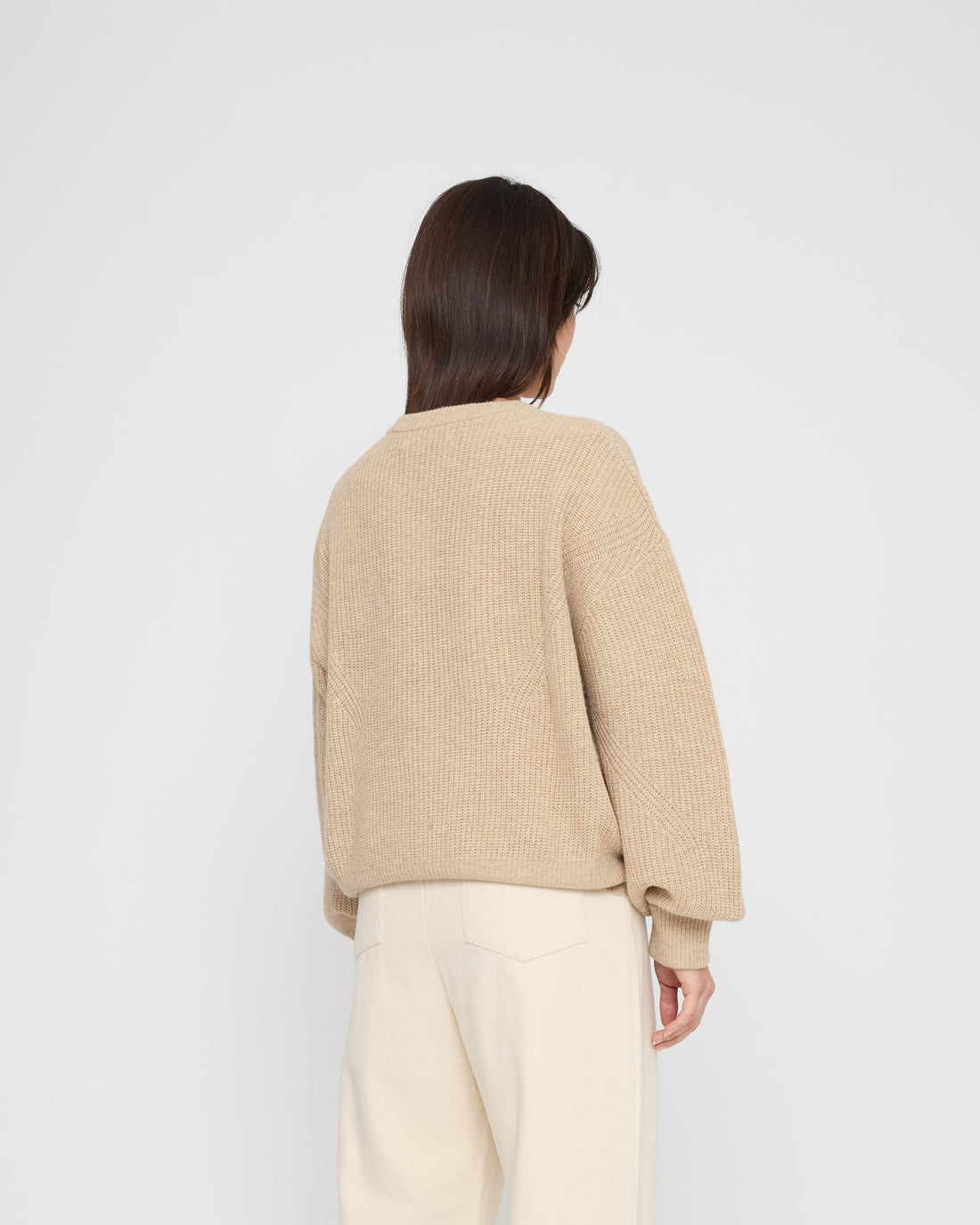 Signature Poet Sleeves Sweater - Yak Edition - Almond