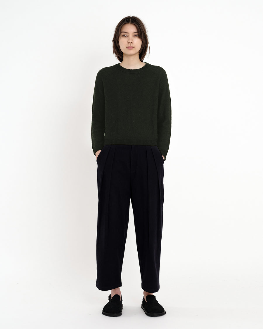 Molly Long Sleeves Cropped Sweater - FW23 - Deep Forest