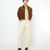 Corduroy 3/4 Cropped Shirt Jacket - FW25 - Sepia Brown