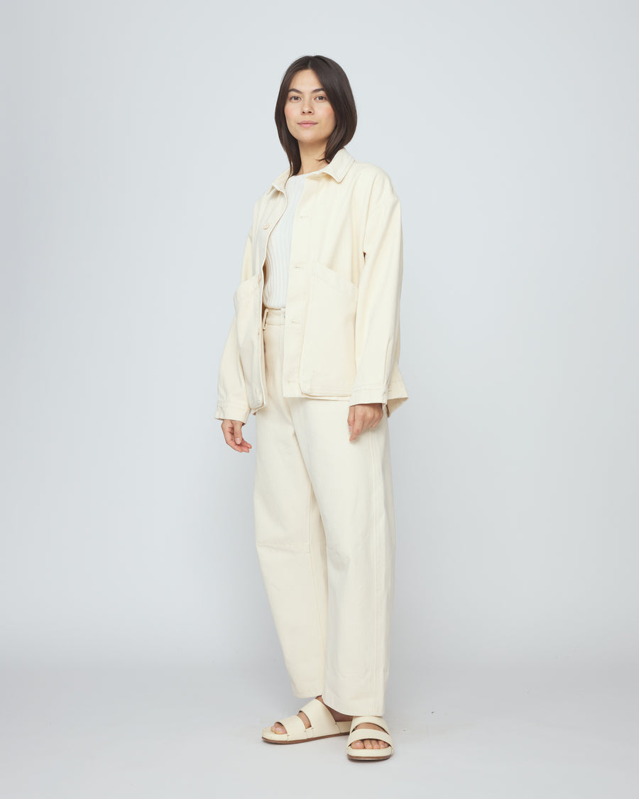 Signature Panel Pockets Shirt Jacket - Fall Edition - Antique White