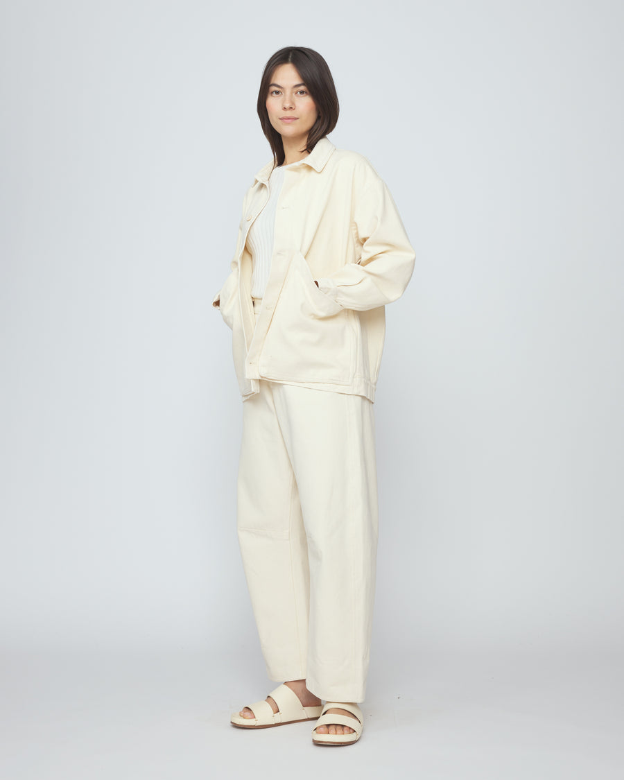 Signature Panel Pockets Shirt Jacket - Fall Edition - Antique White