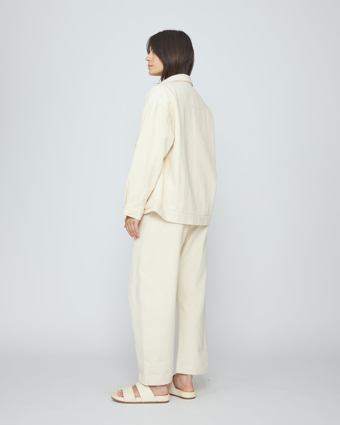 Signature Panel Pockets Shirt Jacket - Fall Edition - Antique White