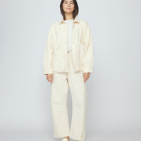 Signature Panel Pockets Shirt Jacket - Fall Edition - Antique White