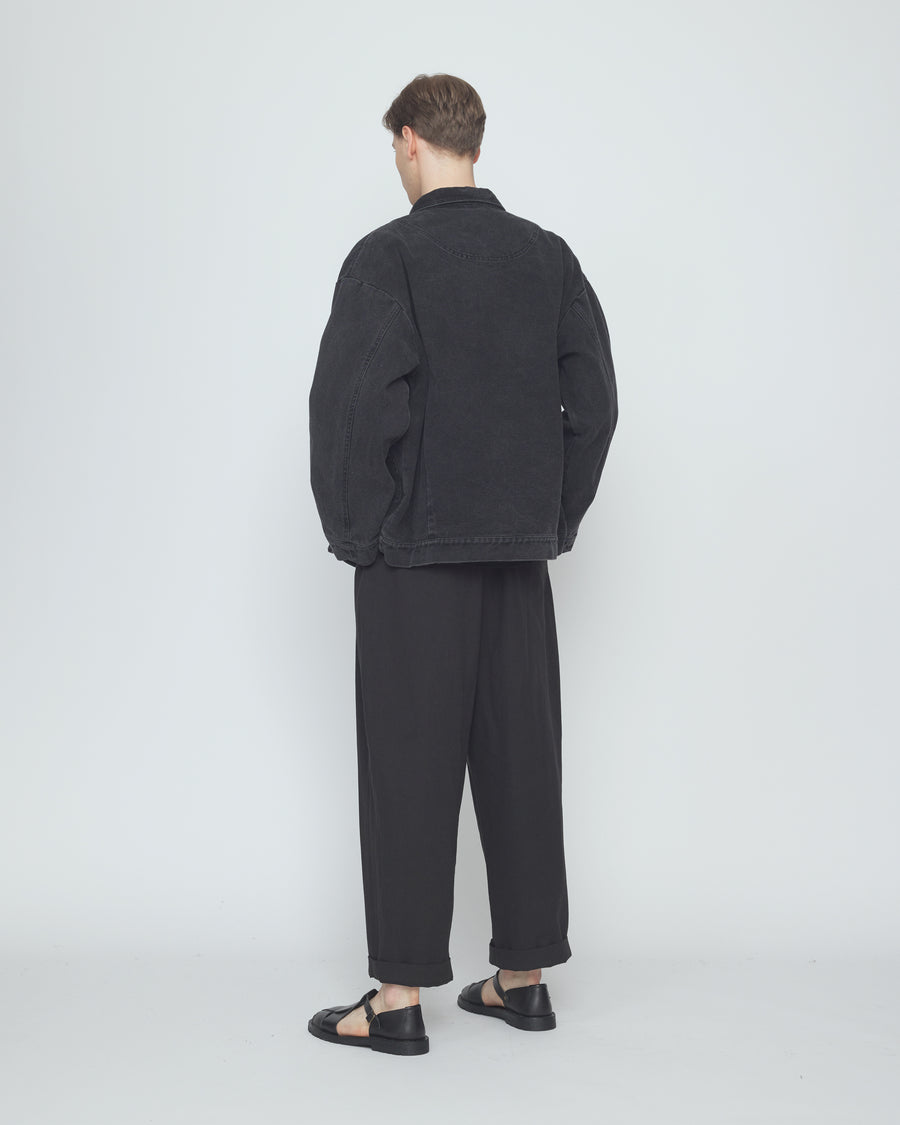 Signature Panel Pockets Shirt Jacket - Fall Edition - Washed Black