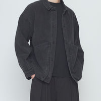 Signature Panel Pockets Shirt Jacket - Fall Edition - Washed Black