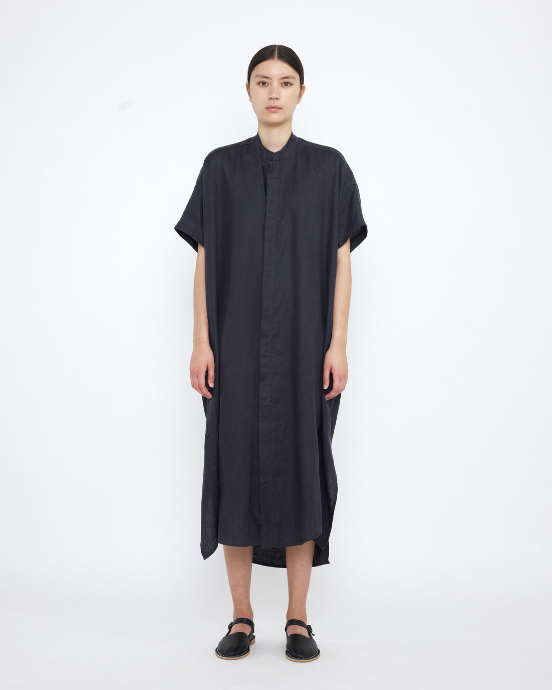 Linen Shirtdress - SS25 - Charcoal Blue