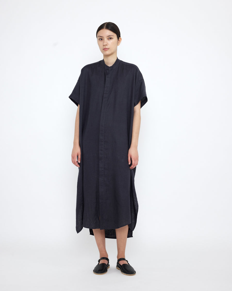 Linen Shirtdress - SS25 - Charcoal Blue