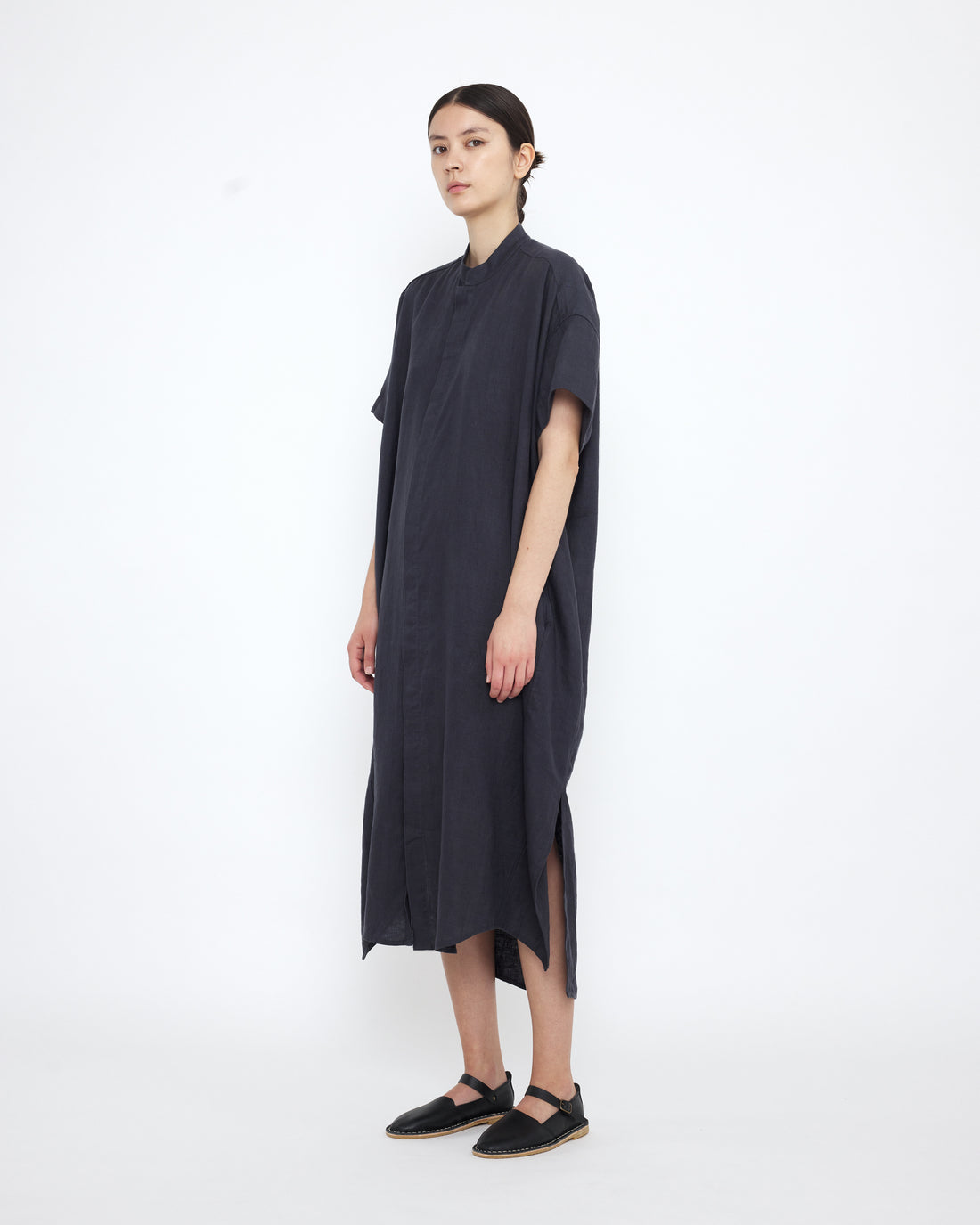 Linen Shirtdress - SS25 - Charcoal Blue