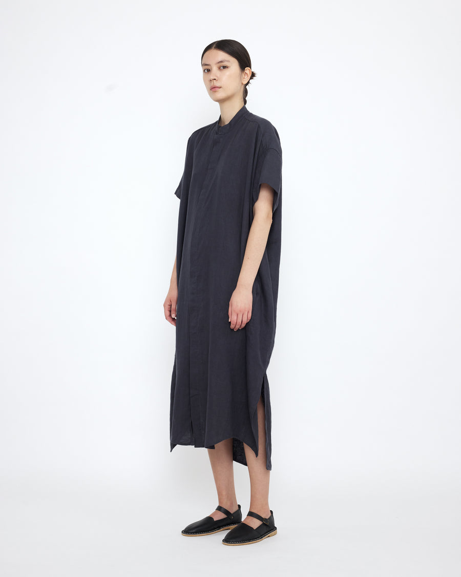 Linen Shirtdress - SS25 - Charcoal Blue