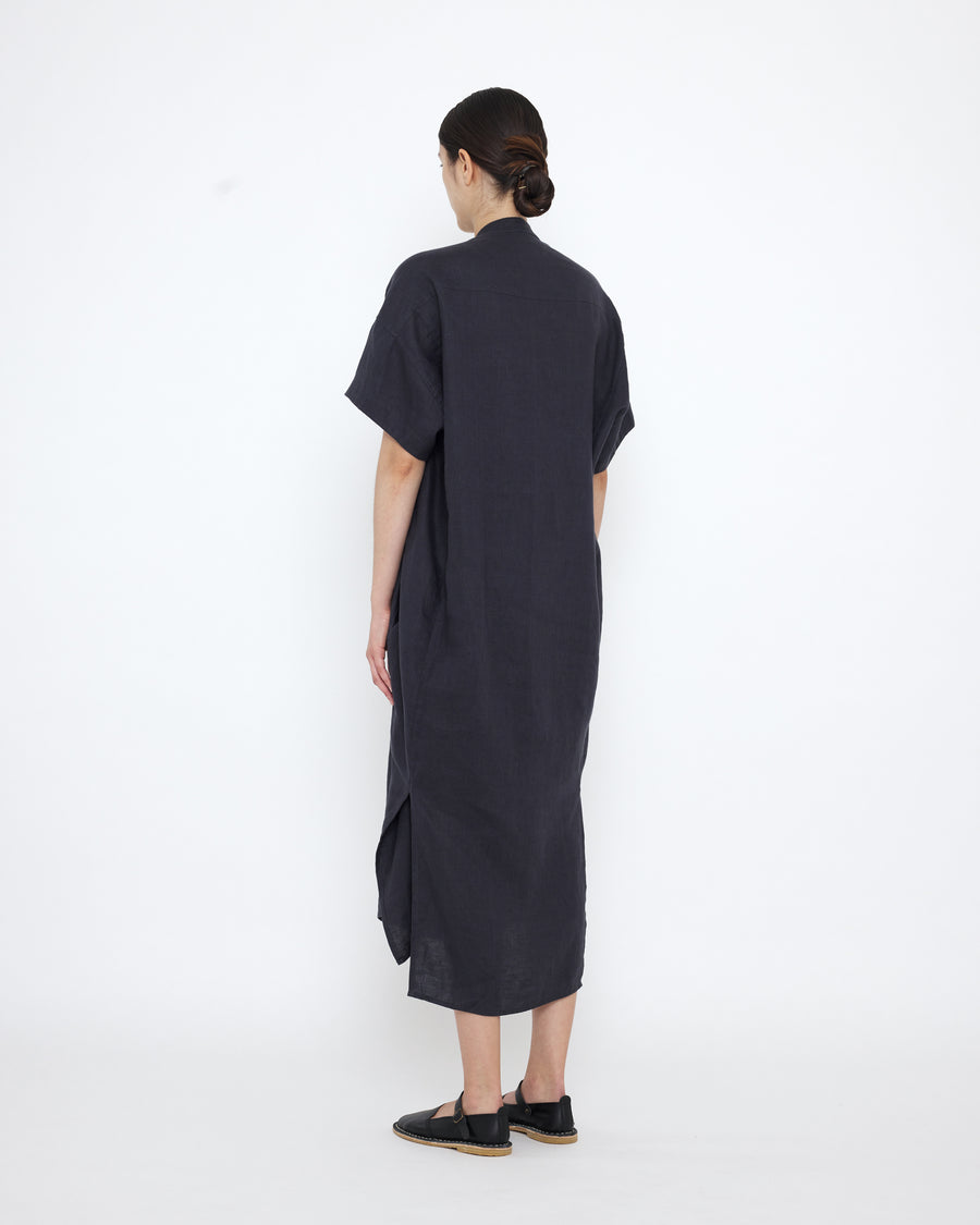 Linen Shirtdress - SS25 - Charcoal Blue