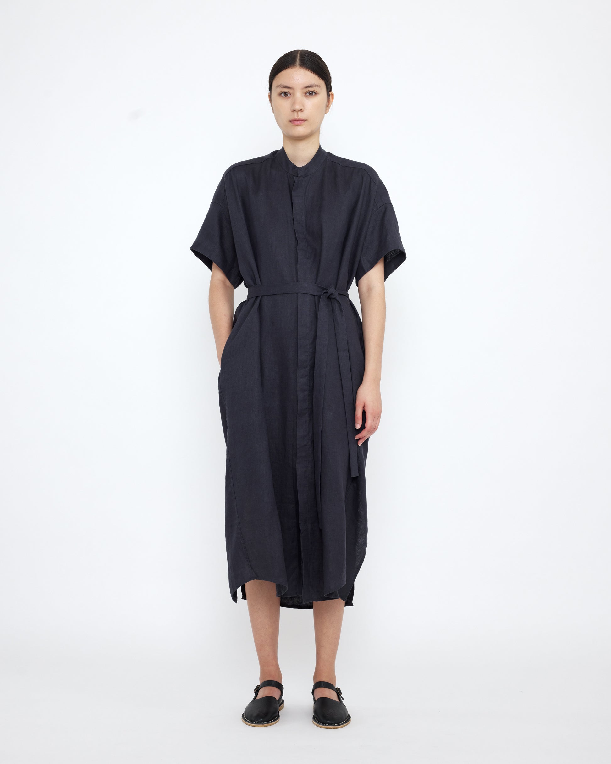 Linen Shirtdress - SS25 - Charcoal Blue
