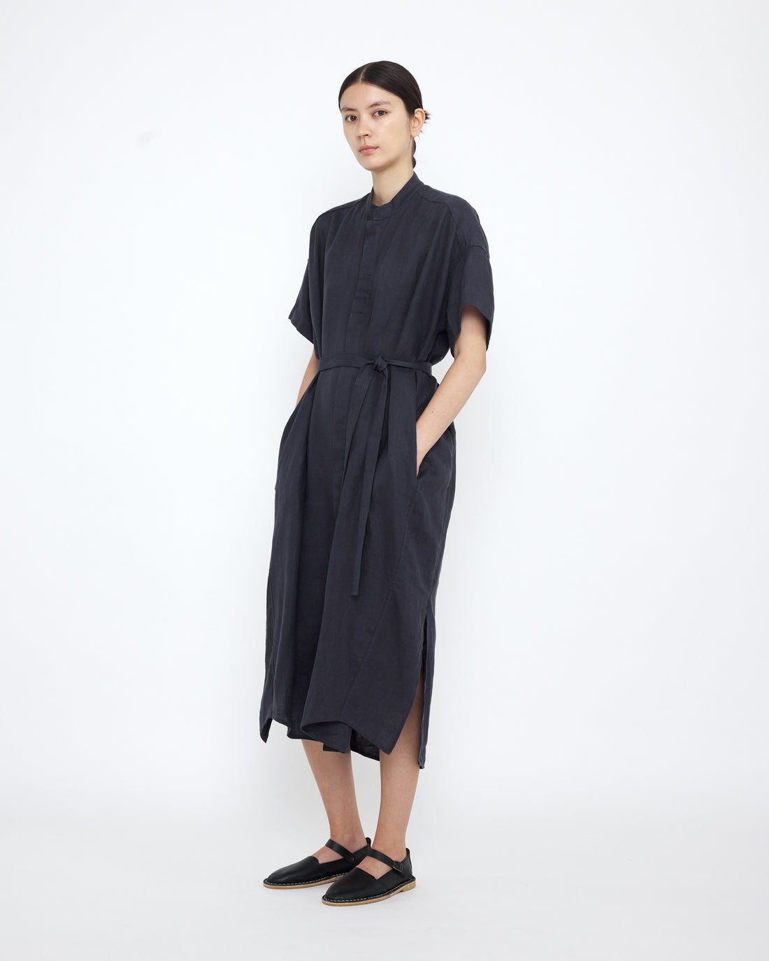 Linen Shirtdress - SS25 - Charcoal Blue
