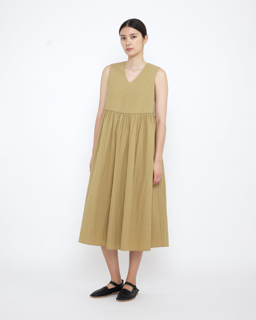 V-Neck Playdress - SS25 - Textured Dijon