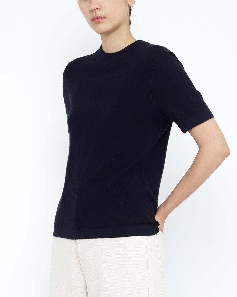 Fine Knit Crewneck - SS25 - Navy