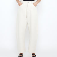 Relaxed Curve Legged Trouser - SS25 - Off-White