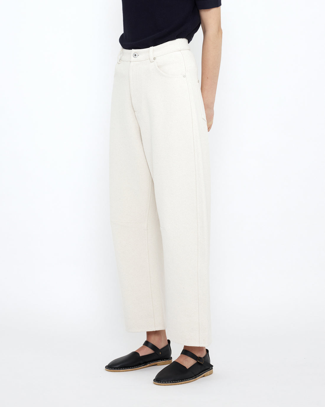 Relaxed Curve Legged Trouser - SS25 - Off-White