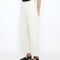 Relaxed Curve Legged Trouser - SS25 - Off-White