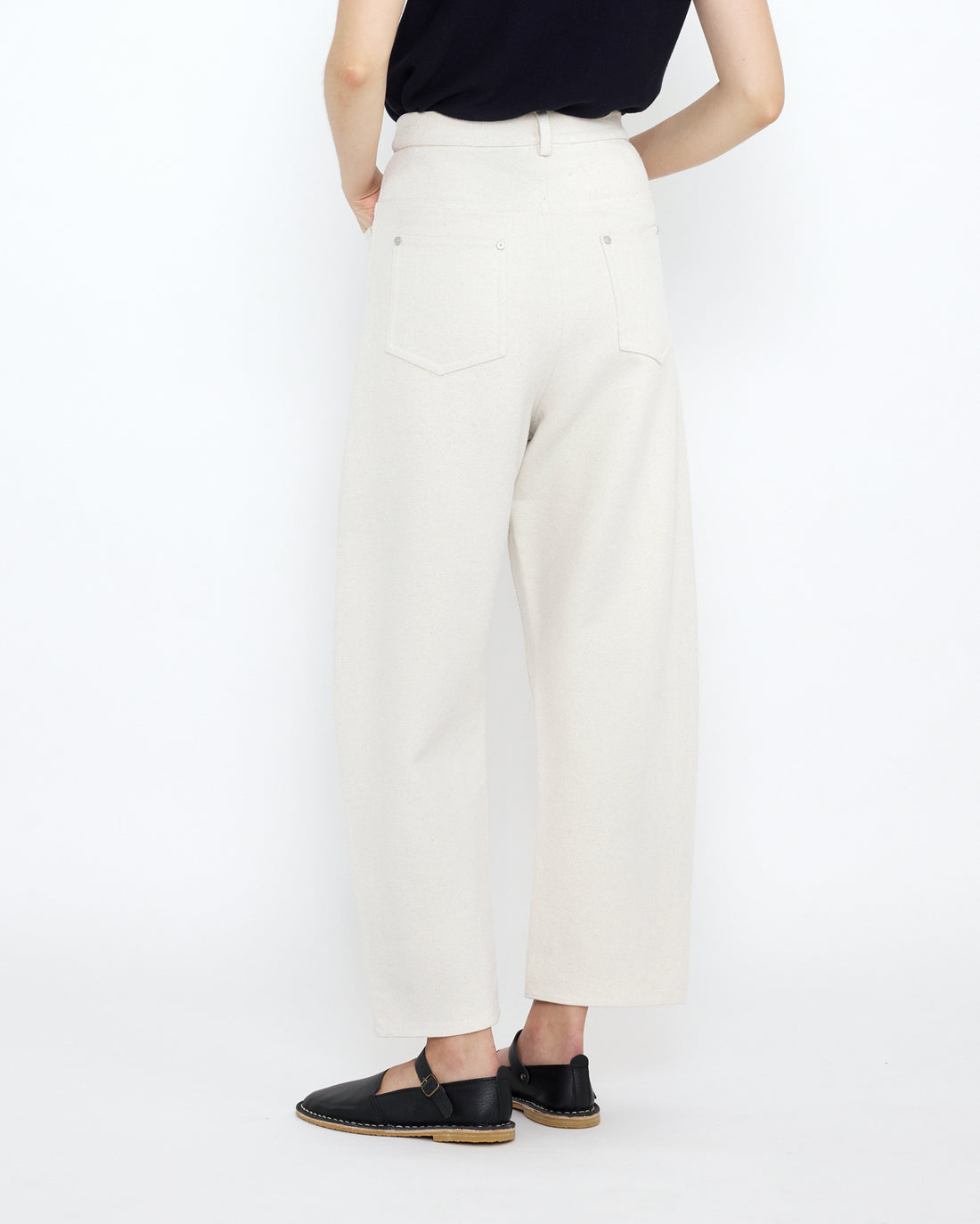 Relaxed Curve Legged Trouser - SS25 - Off-White