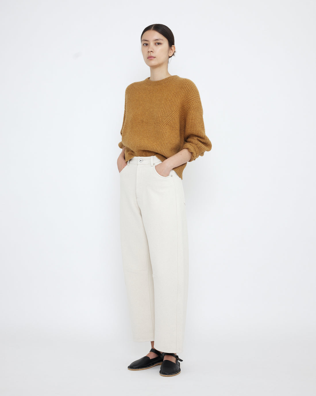 Signature Poet Sleeves Sweater - Caramel