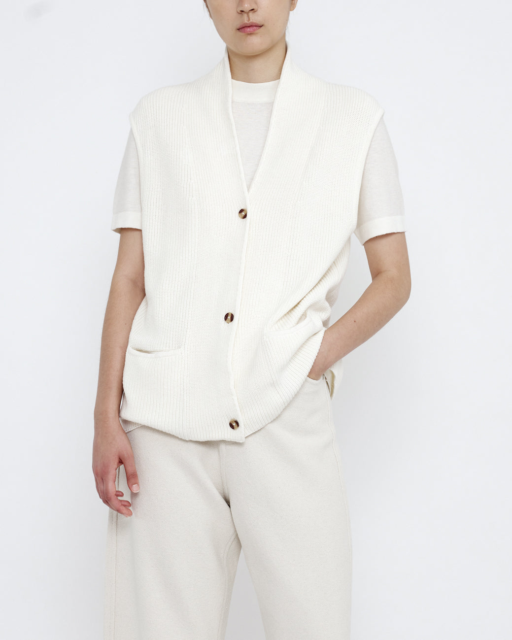 Vest Cardigan - SS25 - White