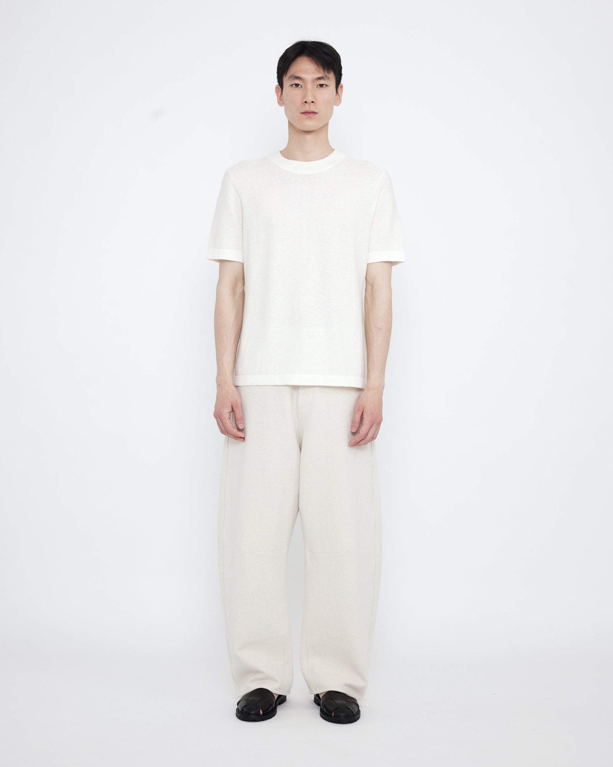 Relaxed Curve Legged Trouser - SS25 - Off-White