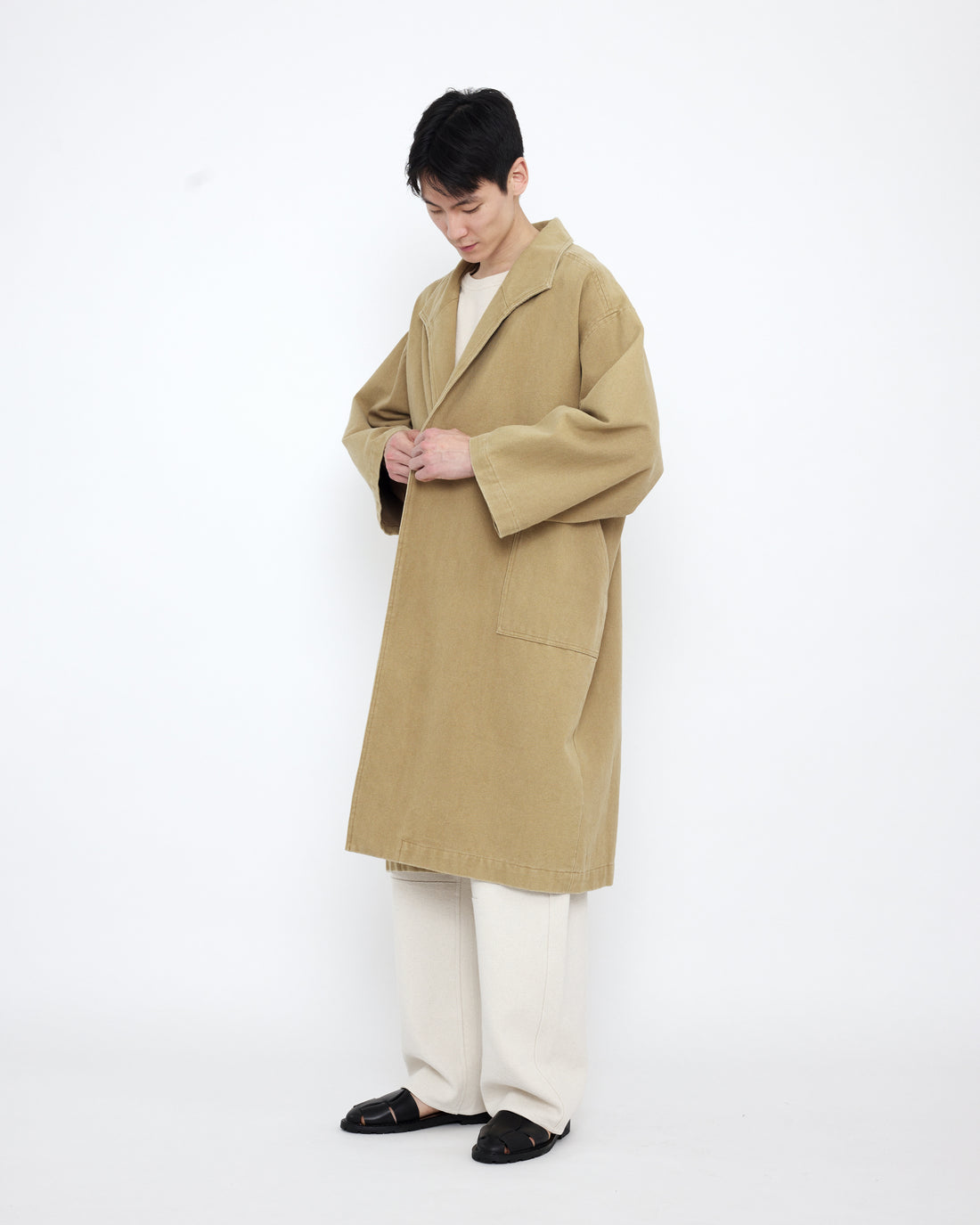 Spring Lapel Coat - SS25 - Washed Kelp